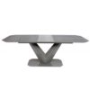 Bacton Extending Dining Table In Grey Matt And Ceramic