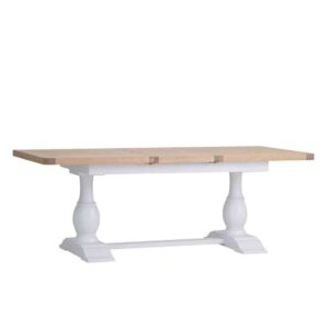 Celina Wooden Extending Dining Table Medium In Oak And White