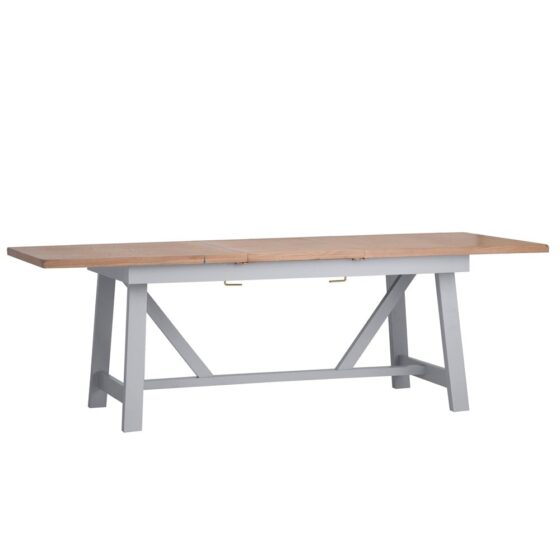 Elkin Wooden Extending Dining Table Large In Oak And Grey