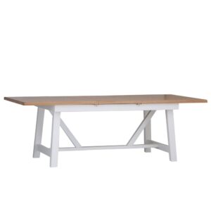 Elkin Wooden Extending Dining Table Large In Oak And White