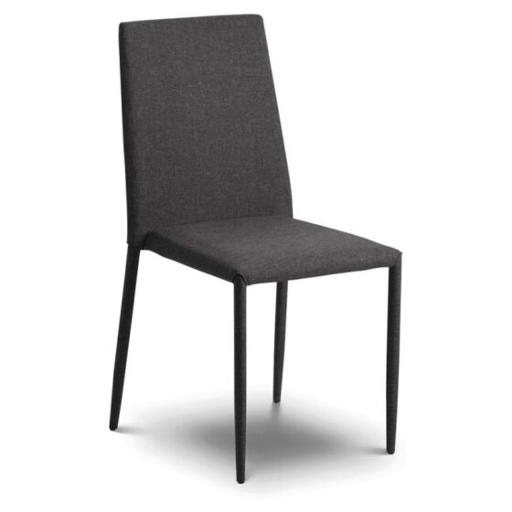 Jarrell Fabric Dining Chair In Grey