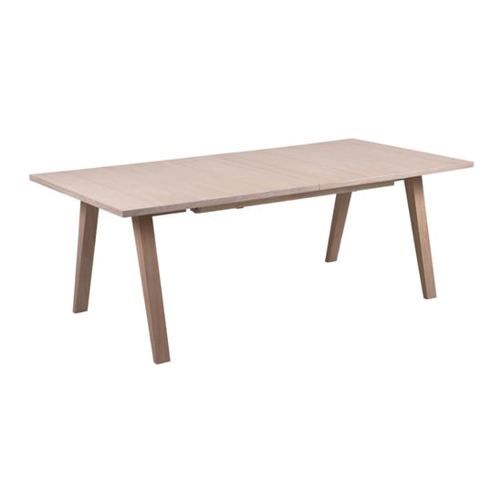 Alisto Wooden Extending Dining Table Rectangular In Oak White