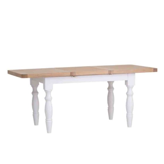 Celina Wooden Extending Dining Table Small In Oak And White