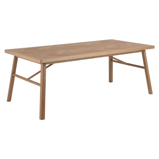 Galveston Wooden Dining Table In Matt Oak