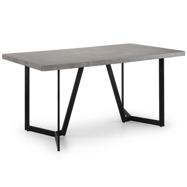 Malone Wooden Dining Table Rectangular In Concrete Effect