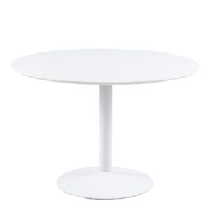 Ionia Wooden Dining Table Round In White