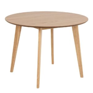 Riga Wooden Dining Table Round Small In Oak