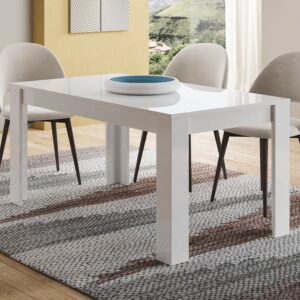 Breta High Gloss Dining Table Small In White