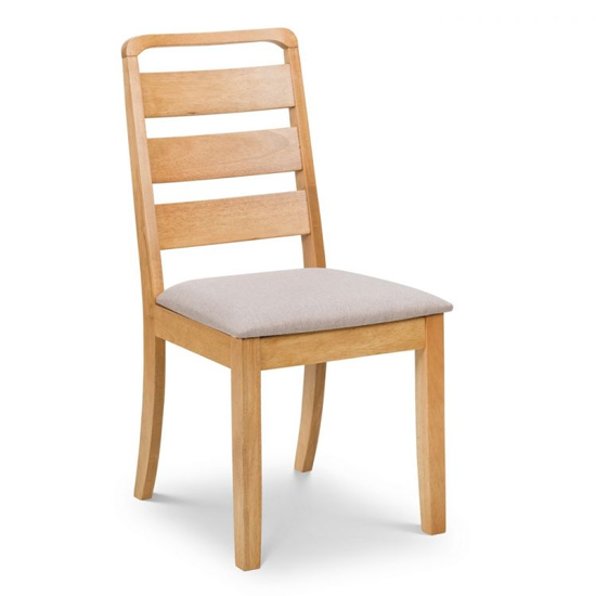 Liliya Wooden Dining Chair In Waxed Oak