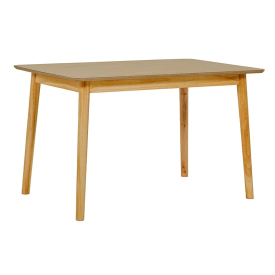 Deland Wooden Dining Table Rectangular In Natural Oak