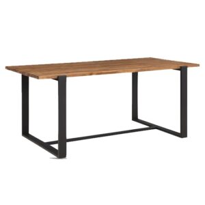 Pierre Pine Wood Dining Table 180cm In Rustic Oak