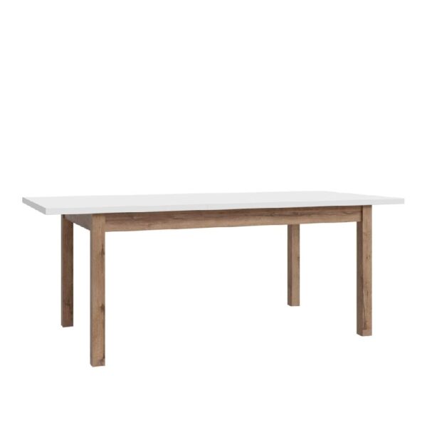 Waldorf Wooden Extending Dining Table in Light Grey And Oak