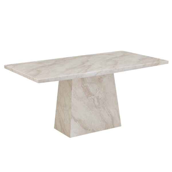 Airway Marble Dining Table 1600mm Rectangular In Taupe