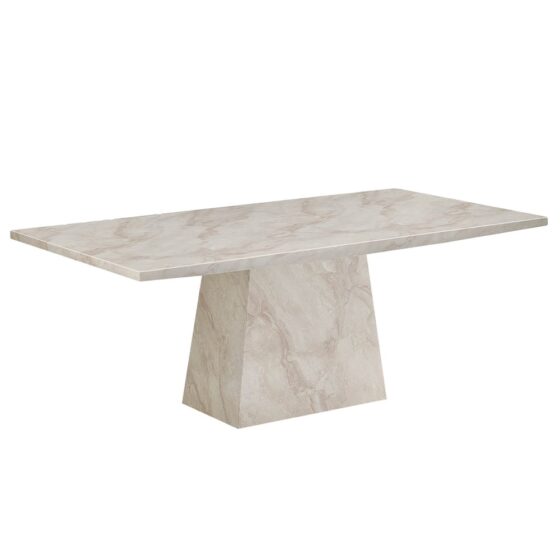 Airway Marble Dining Table 2000mm Rectangular In Taupe