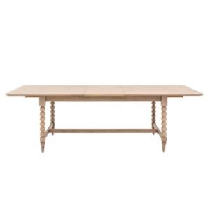 Arta Wooden Extending Rectangular Dining Table In Natural