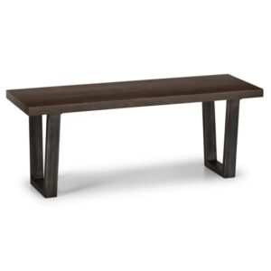 Barras Wooden Dining Bench In Dark Oak