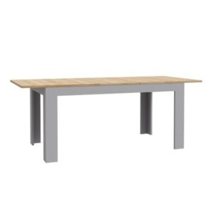 Belgin Wooden Extending Dining Table In Grey And Oak