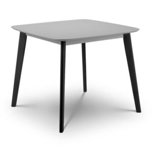 Calah Wooden Dining Table Square In Grey And Black