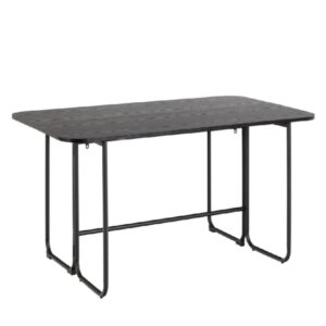 Dalhart Wooden Extending Dining Table Rectangular In Black