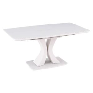 Decatur Glass Small Extending Dining Table In Greige