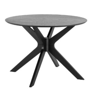 Destin Wooden Dining Table Round In Black