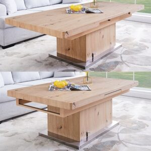 Elgin Extending Wooden Coffee In To Dining Table In Sonoma Oak