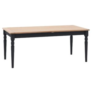 Elvira Wooden Extending Dining Table In Oak And Meteror