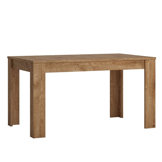 Felton Wooden Extending Dining Table In Oak