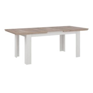 Iloilo Extending Wooden Dining Table In Nelson Oak Snowy Oak