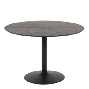 Ionia Wooden Dining Table Round In Black Ash