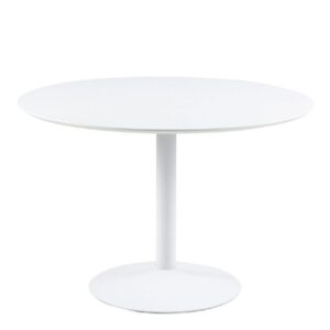 Ionia Wooden Dining Table Round In White