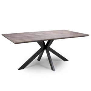 Malone Large Wooden Rectangular Dining Table In Grey