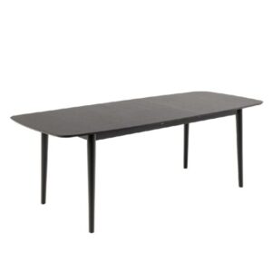 Marshfield Wooden Rectangular Extending Dining Table In Black