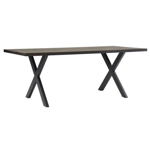 Niles Wooden Dining Table 1800mm In Smoked Oak