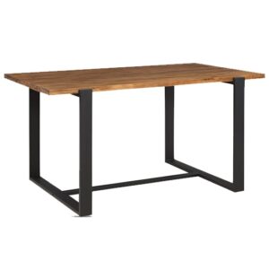 Pierre Pine Wood Dining Table 150cm In Rustic Oak