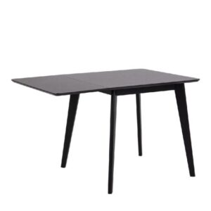 Riga Wooden Extending Dining Table In Black