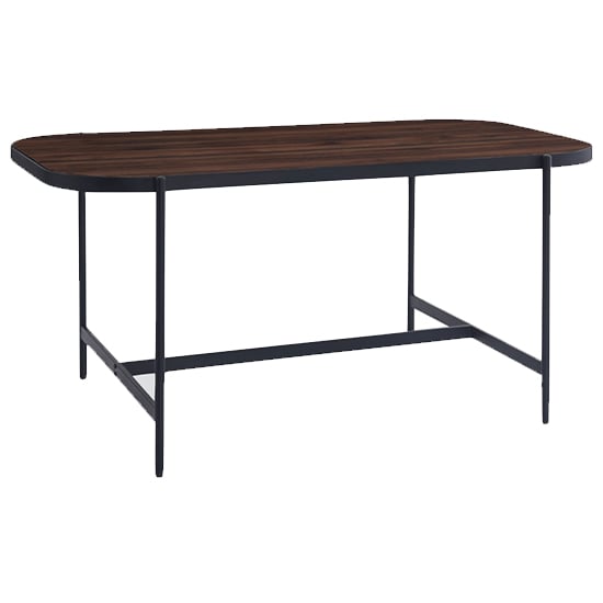 Sarnia Wooden Dining Table Rectangular In Dark Walnut