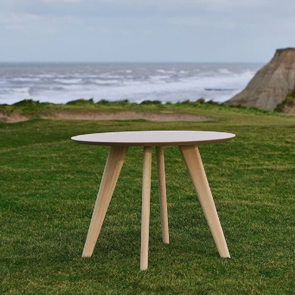 Taunton Wooden Dining Table Round In White Oak