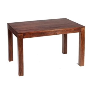 Tivat Mango Wood Dining Table Small In Dark Mahogany